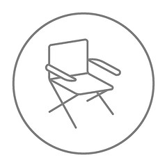 Image showing Folding chair line icon.