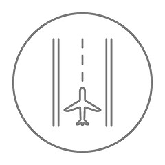 Image showing Airport runway line icon.