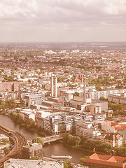 Image showing Berlin aerial view vintage