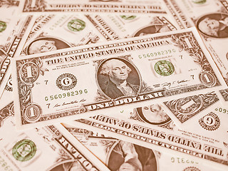 Image showing  Dollar notes 1 Dollar vintage