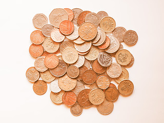 Image showing  Pound coins vintage