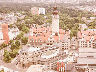 Image showing Leipzig aerial view vintage