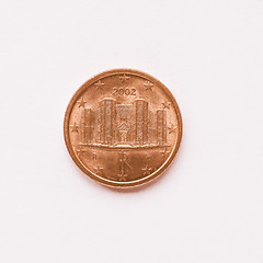 Image showing  Italian 1 cent coin vintage