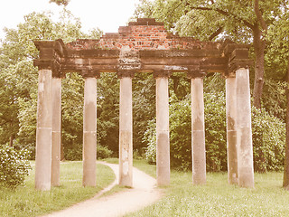 Image showing Sieben Saeulen ruins in Dessau Germany vintage