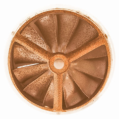 Image showing  Rusty old fan isolated vintage