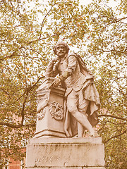 Image showing Shakespeare statue vintage