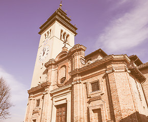 Image showing San Giorgio church in Chieri vintage