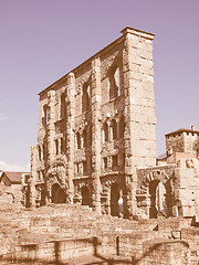 Image showing Roman Theatre Aosta vintage