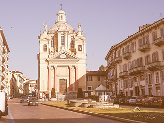 Image showing Church of San Bernardino meaning St Bernardine in Chieri vintage