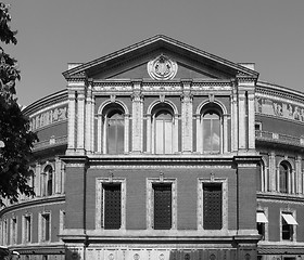 Image showing Black and white Royal Albert Hall in London