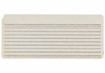 Image showing  Punched card vintage