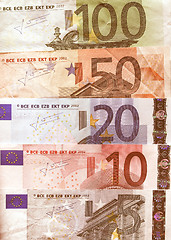 Image showing  Euro note vintage