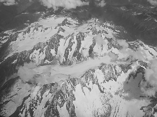 Image showing Black and white Alps glacier