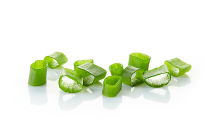 Image showing Chopped spring onions