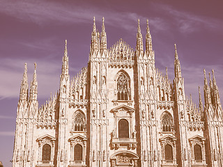 Image showing Milan Cathedral vintage