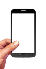 Image showing smartphone on white with path