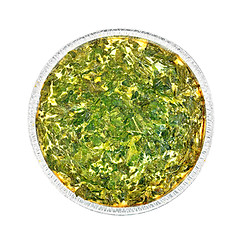 Image showing Pie celtic with spinach in form of foil