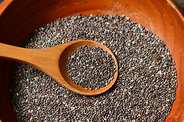 Image showing Black chia seeds