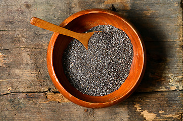 Image showing Black chia seeds