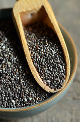 Image showing Black chia seeds