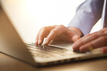 Image showing hands on the keyboard