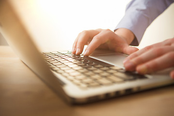 Image showing hands on the keyboard