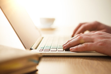 Image showing hands on the keyboard