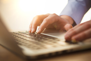 Image showing hands on the keyboard