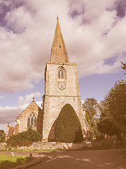 Image showing St Mary Magdalene church in Tanworth in Arden vintage