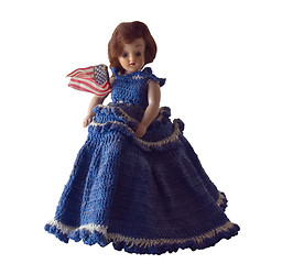 Image showing Doll in Blue with American Flag