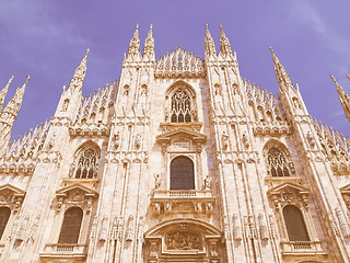 Image showing Milan cathedral vintage