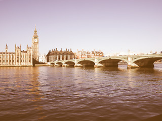 Image showing Westminster Bridge, London vintage