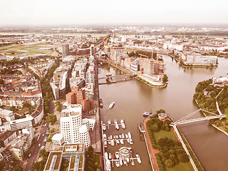 Image showing Duesseldorf mediahafen harbour vintage