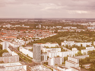 Image showing Berlin aerial view vintage