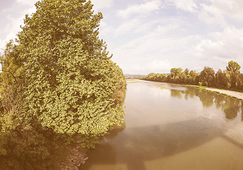 Image showing River Po in Settimo Torinese vintage