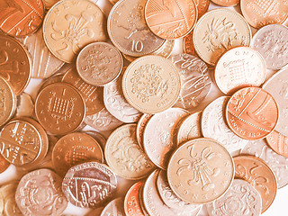 Image showing  Pound coins vintage