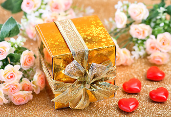 Image showing presents and hearts