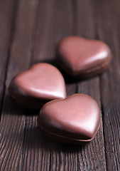 Image showing chocolate hearts