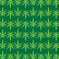 Image showing Green Marijuana Pattern