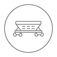 Image showing Cargo wagon line icon.