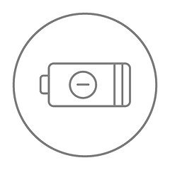 Image showing Low power battery line icon.