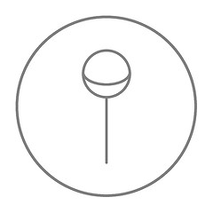 Image showing Round lollipop line icon.