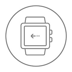 Image showing Smartwatch line icon.