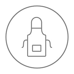 Image showing Kitchen apron line icon.