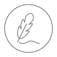 Image showing Feather line icon.