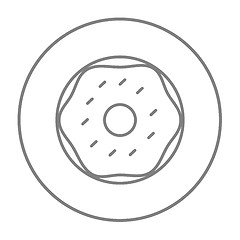Image showing Doughnut line icon.
