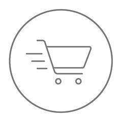 Image showing Shopping cart line icon.