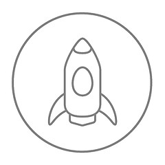 Image showing Rocket line icon.