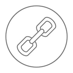 Image showing Chain links line icon.