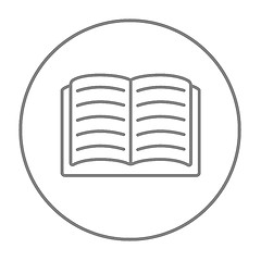 Image showing Open book line icon.